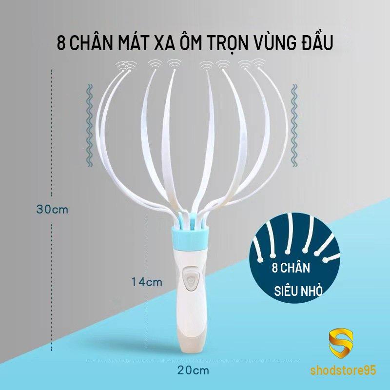 Máy mát-xa da đầu thiết kế bạch tuộc chăm sóc sức khỏe tiện lợi - Cây gãi đầu bạch tuộc rung thư giãn