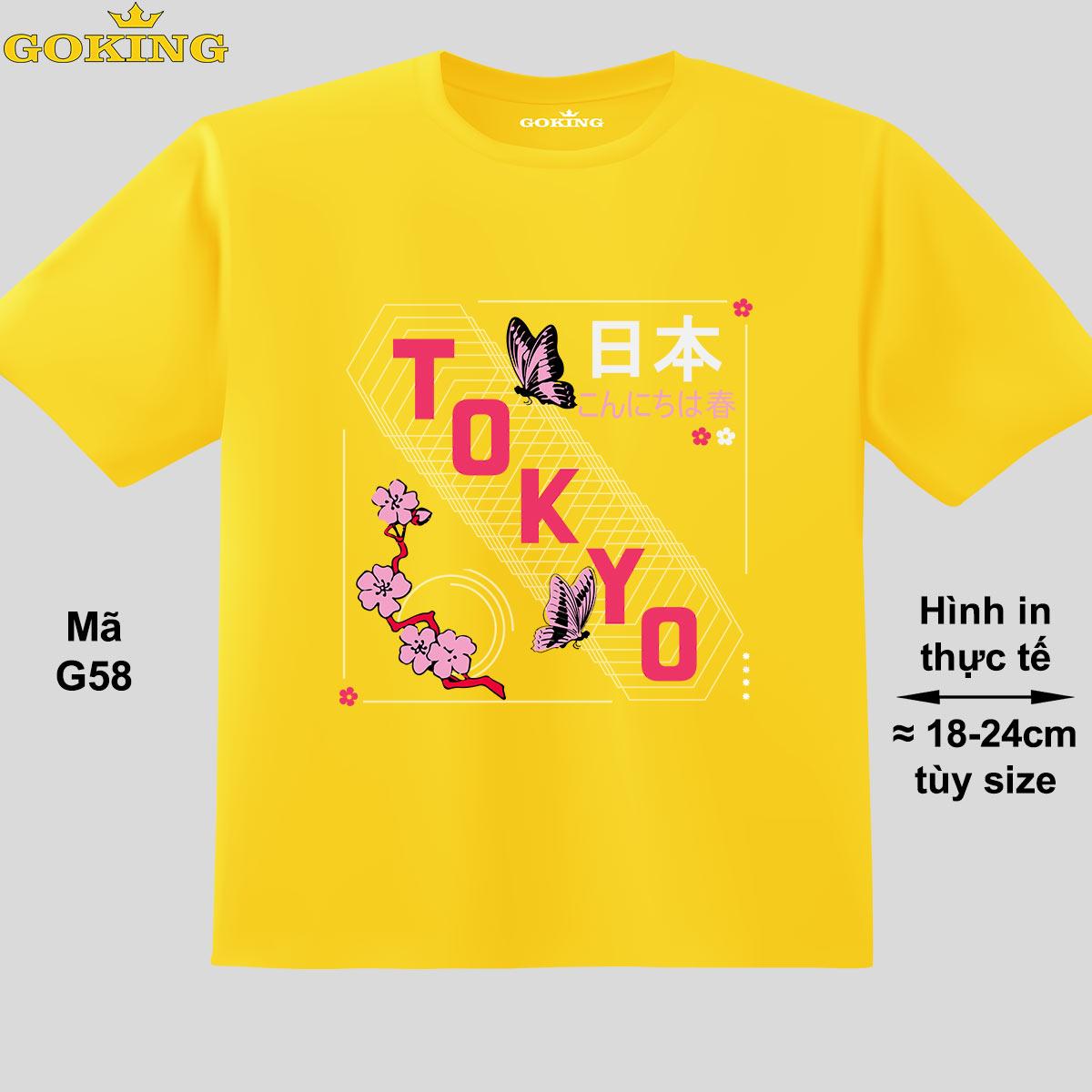 TOKYO, mã G58. Áo thun đẹp cho cả gia đình. Áo phông hàng hiệu Goking, công nghệ in Nhật Bản siêu nét. Form unisex cho nam nữ, trẻ em, bé trai gái