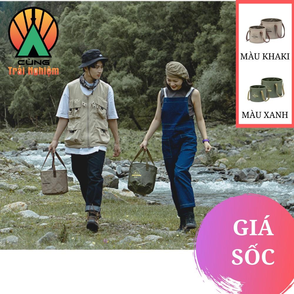 Xô Du Lịch Gấp Gọn Hình Trụ Naturehike Dành Cho Dã Ngoại, Cắm Trại, Đựng Đồ, Chứa Nước Tiện Dụng NH20SJ040