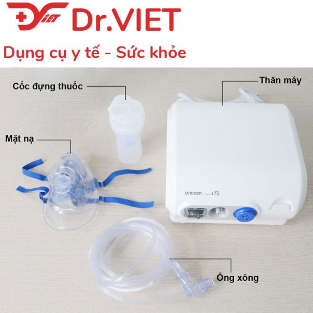 Máy xông mũi họng Omron NE-C28 Chính hãng - làm sạch đường hô hấp, ngăn ngừa bụi bẩn, virus, hỗ trợ các bệnh hô hấp như hen phế quản, COPD, viêm mũi dị ứng,viêm xoang