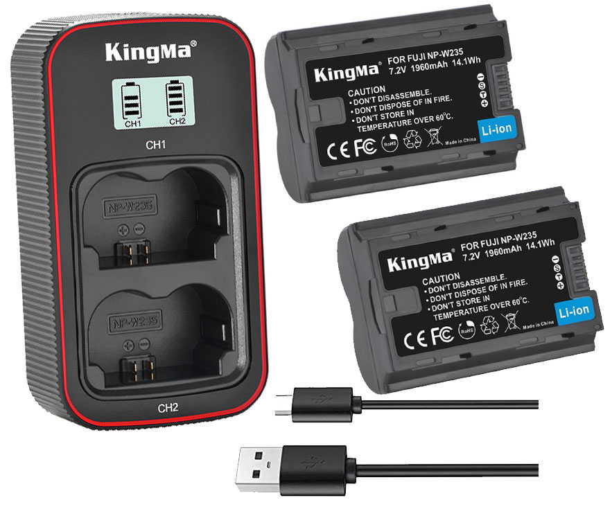 Pin sạc Kingma Ver 3 cho Fujifilm NP-W235 , Hàng chính hãng