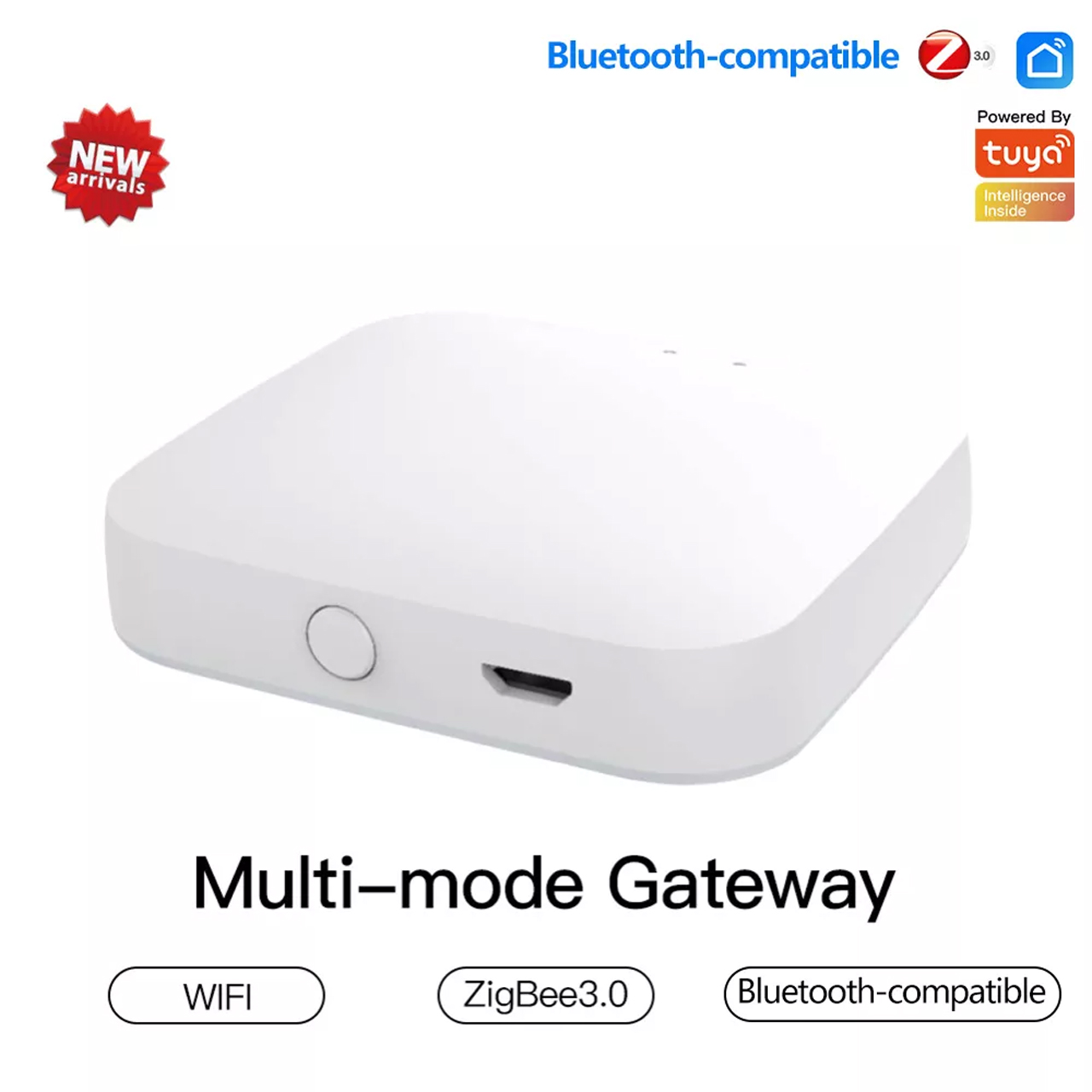 Bộ Điều Khiển Trung Tâm Cho Nhà Thông Minh Zigbee 3.0 Bluetooth Kết Nối Wifi Thông Qua App Tuya Smartlife - Hàng Chính Hãng