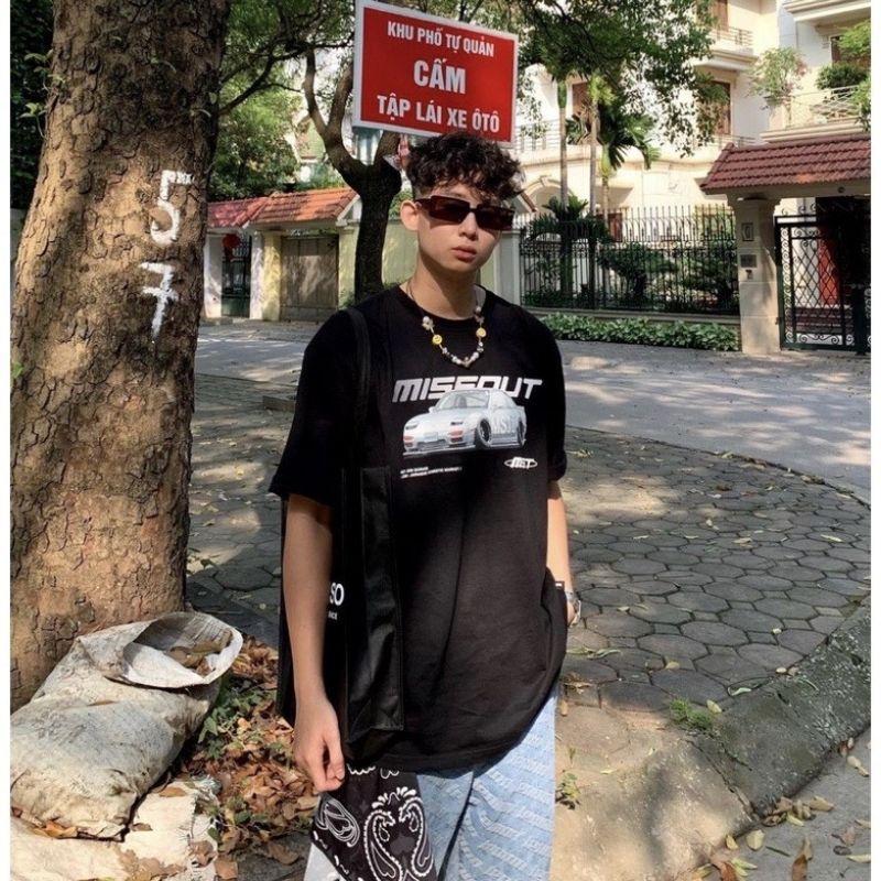 Áo thun unisex tay lỡ MST GARAGE JDM || Hany shop