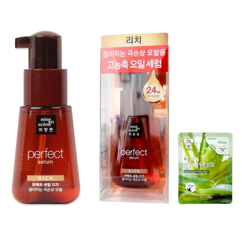 Serum Phục Hồi Tóc Chuyên Sâu Mise En Scene Perfect Serum Rich - Chai Nâu Rich (Tặng Mask 3W)