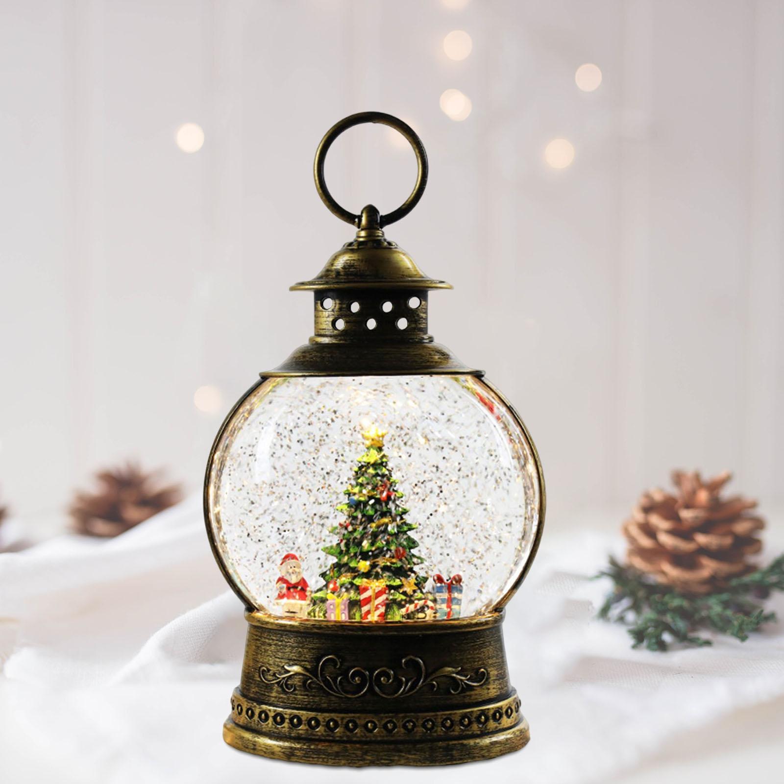 Christmas Lighted Snow Lantern Music Box Ornament Crafts Toy ...
