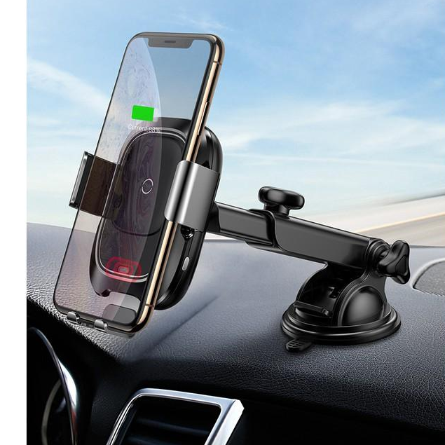 Đế giữ điện thoại kiêm sạc không dây ô tô Baseus Smart Vehicle Bracket 10W - Hàng Chính Hãng