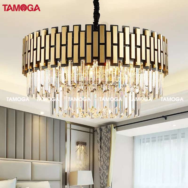Đèn treo trần pha lê phòng khách TAMOGA CINVIA MS032 Kích thước 800mm