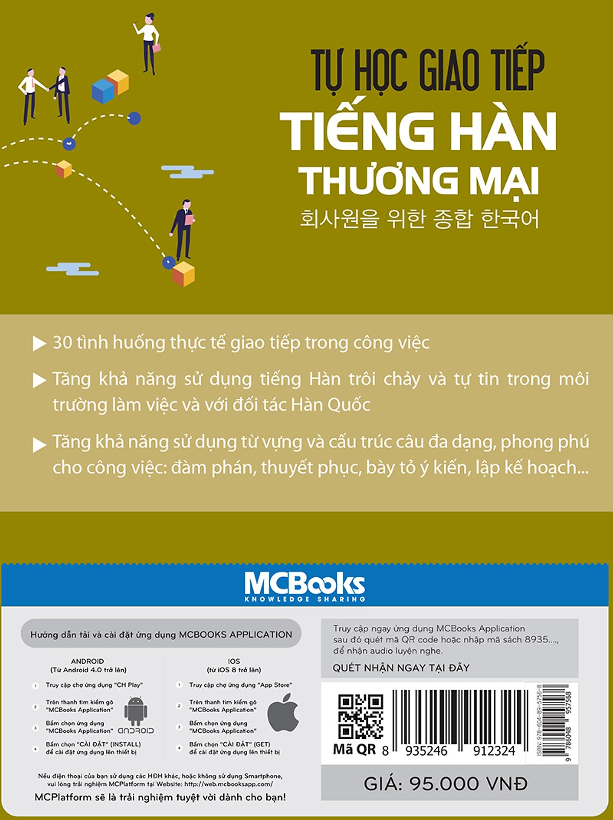 Tự Học Giao Tiếp Tiếng Hàn Thương Mại (Học Kèm App: MCBooks Application)  tặng kèm bút tạo hình ngộ nghĩnh