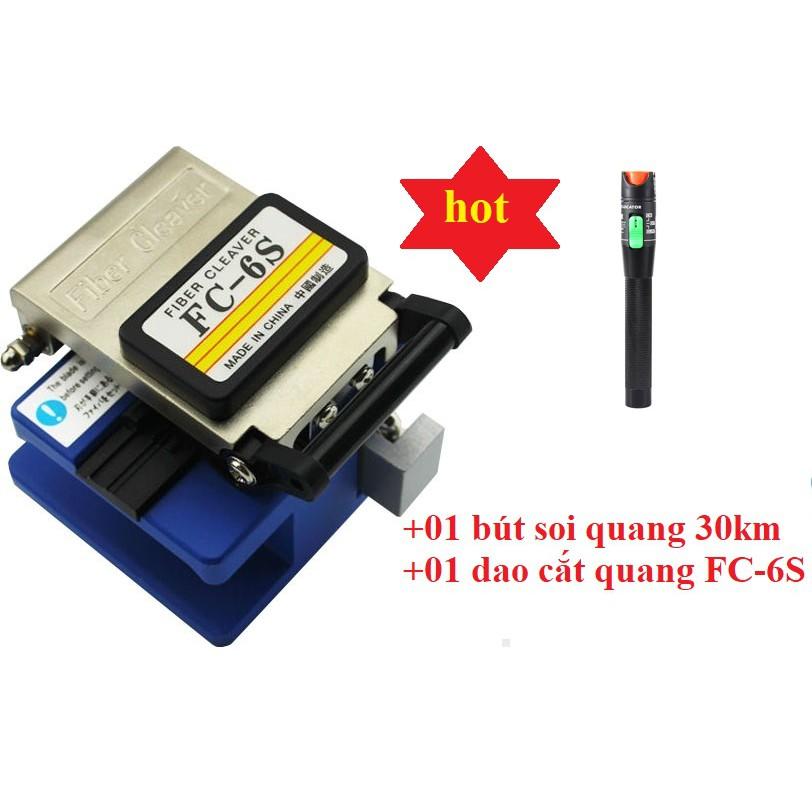 Bút dò lỗi sợi quang 30km+ Dao cắt quang FC-6S cao cấp
