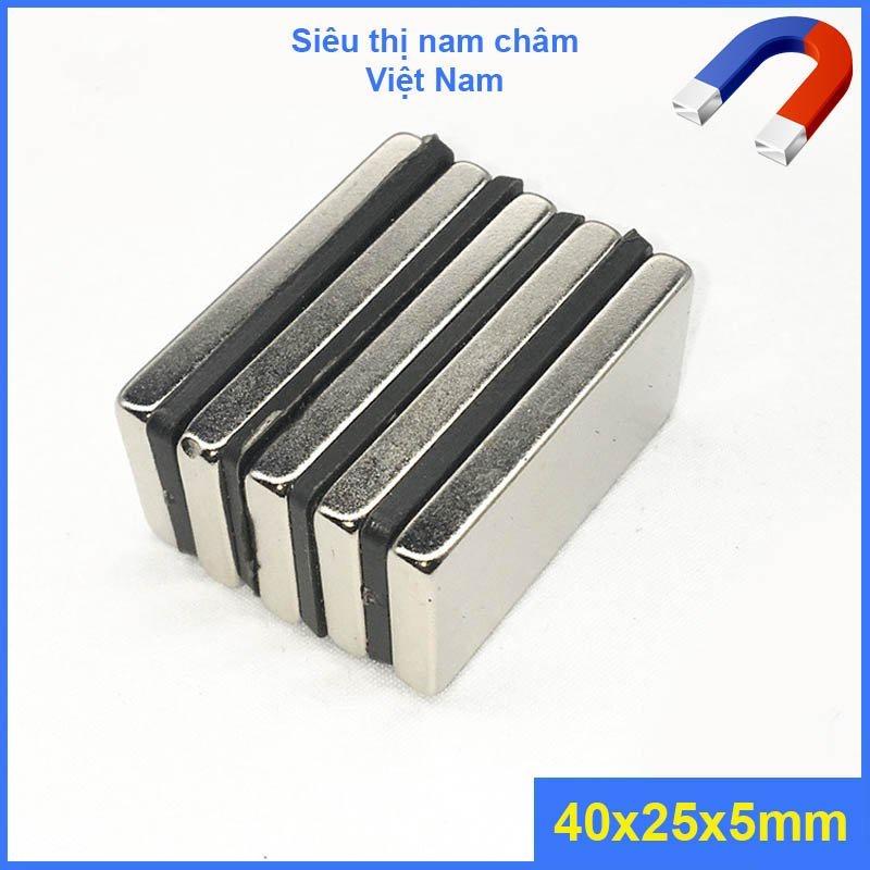 Nam châm vĩnh cửu 40x25x5mm nam châm vĩnh cửu siêu hit