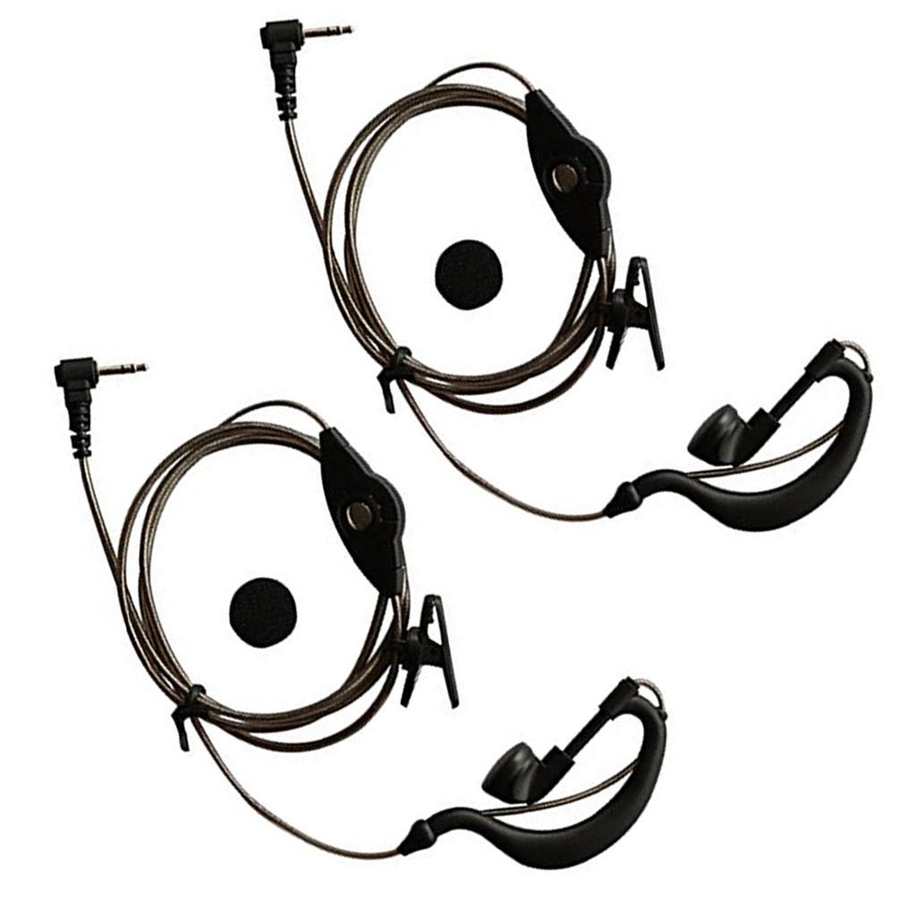 2X 1 Pin Acoustic Tube Earpiece Headset for