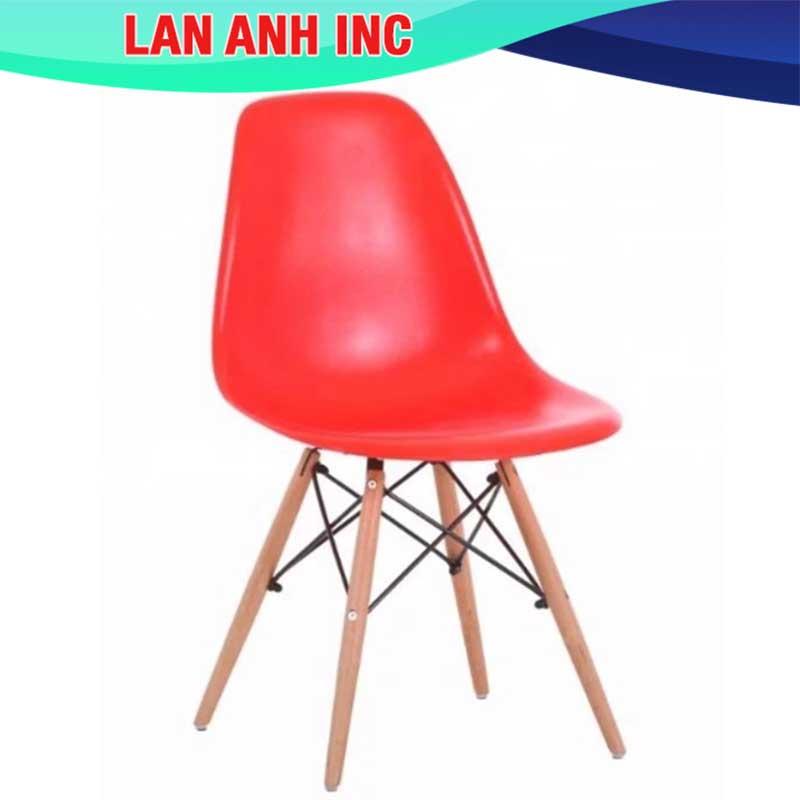 Ghế nhựa chân gỗ eames LAI128c