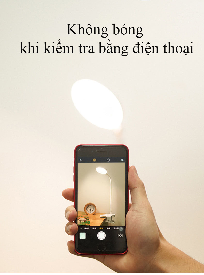Đèn Bàn Học Đọc Sách, Làm Việc Cao Cấp Kẹp Bàn – 03 Mức Độ Ánh Sáng Vàng Bảo Vệ Mắt Chống Cận Pin 2500 mAh