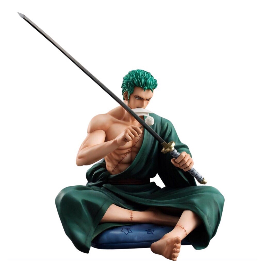 mô hình one Piece: Roronoa Zoro ngồi lau kiếm