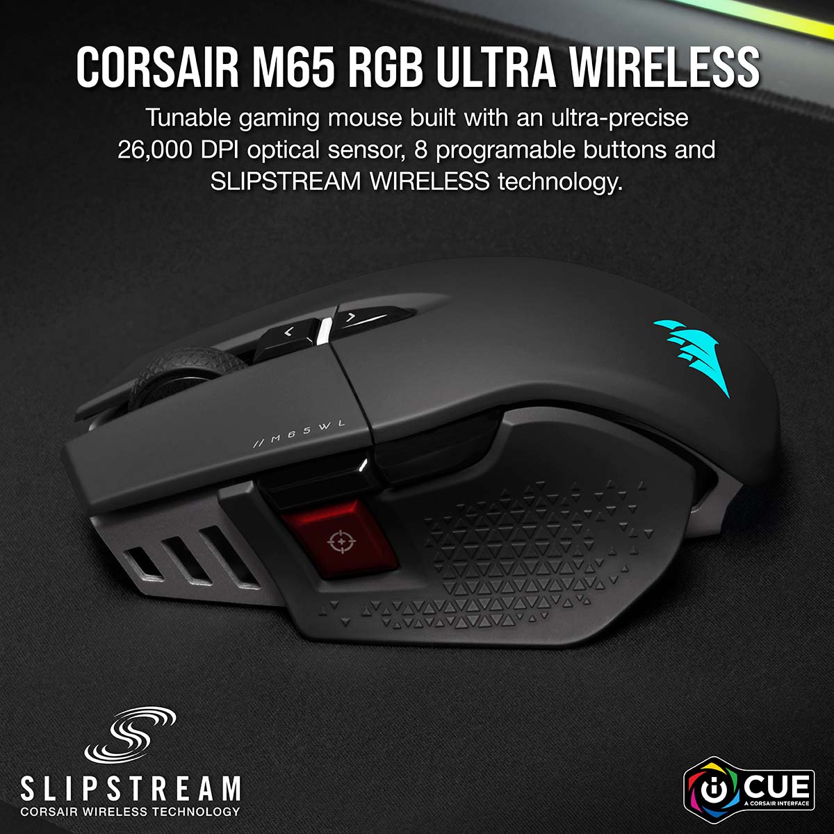 Chuột không dây Corsair M65 RGB ULTRA - Hàng chính hãng