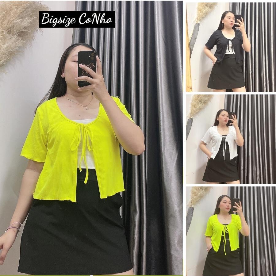 Set ao thun bigsize nữ hai cái gồm Áo Dây trong và Áo Nhoác Ngoài G6 - Màu Trắng
