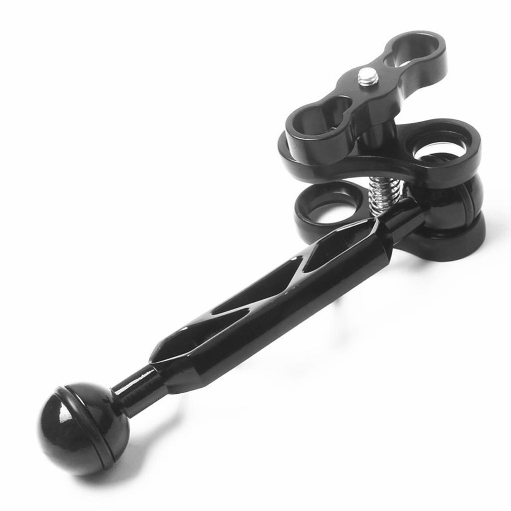 2X Scuba Diving Dual Ball Join Arm Clamp Mount F Underwater Flashlight Torch