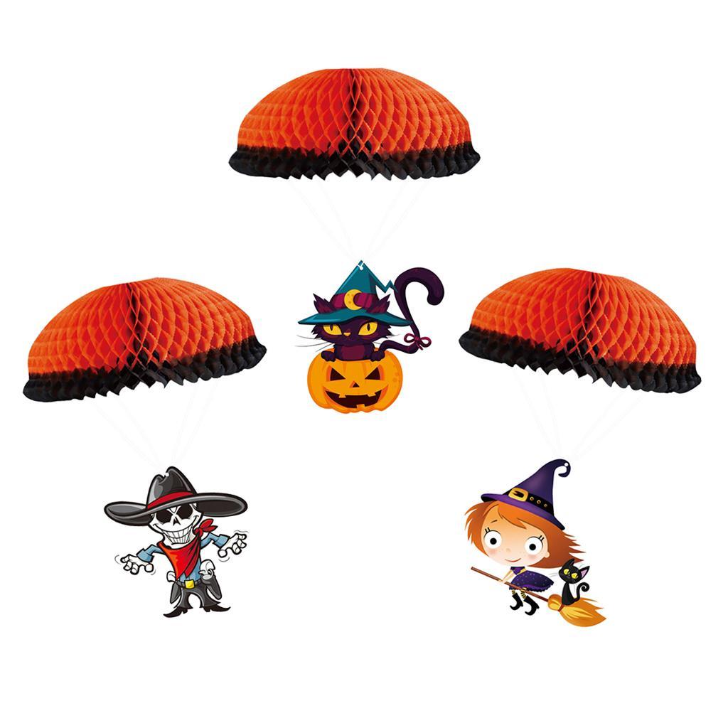 3pcs Halloween Witch Parachute Festival Home Halloween Party Decor Supplies