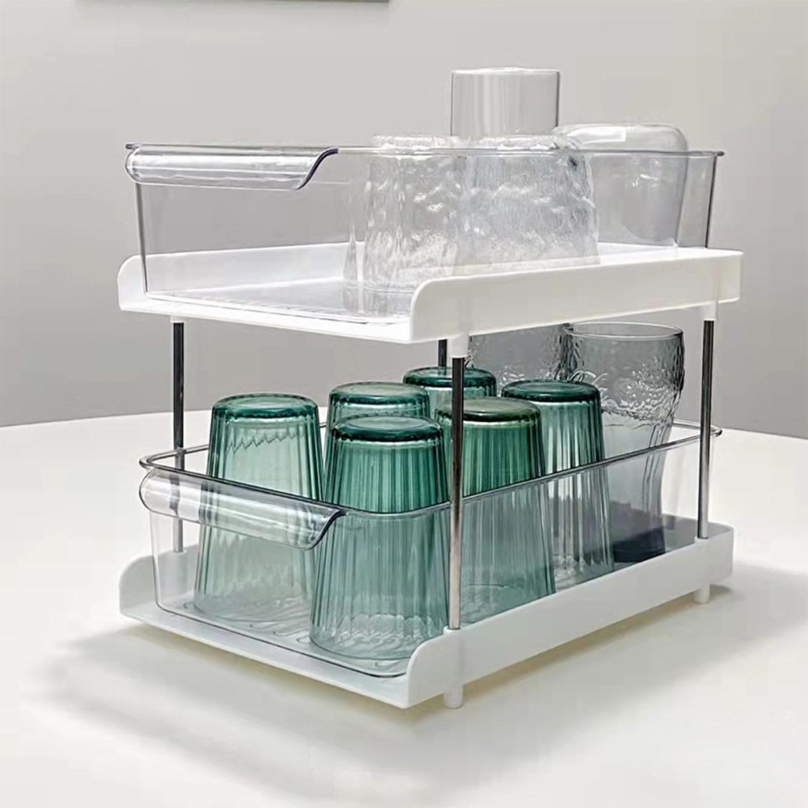 Multifunctional Kitchen Storage Rack Clear Spice Rack for Student Dormitory