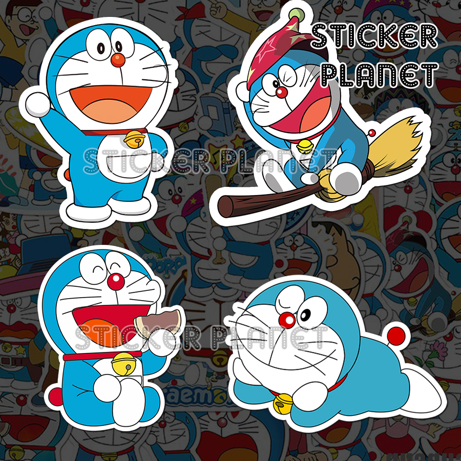 Sticker  Doraemon decal dán laptop , điện thoại hình dán trang trí