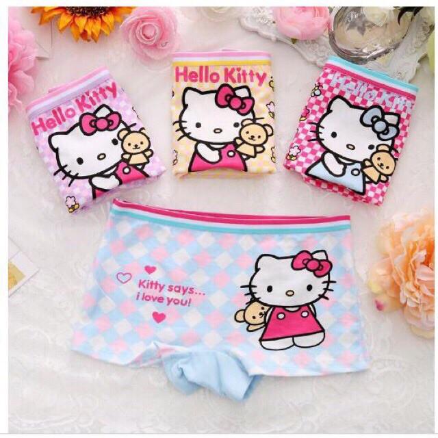 Set 4 Quần Chip Đùi Cotton Hình Cute Cho Bé, Quần Lót Đùi Cotton Mềm Mịn Cho Bé Gái