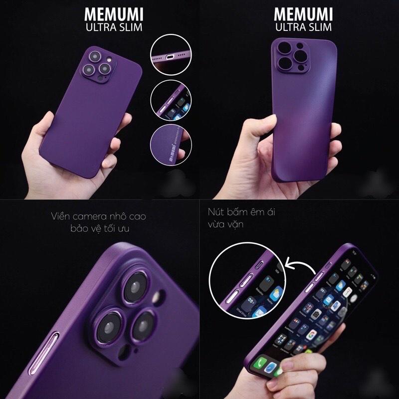 ỐP LƯNG SIÊU MỎNG NHÁM Chống Bám Vân tay hiệu Memumi dành cho 14 Pro/ 14 Pro Max/ 13 Pro Max