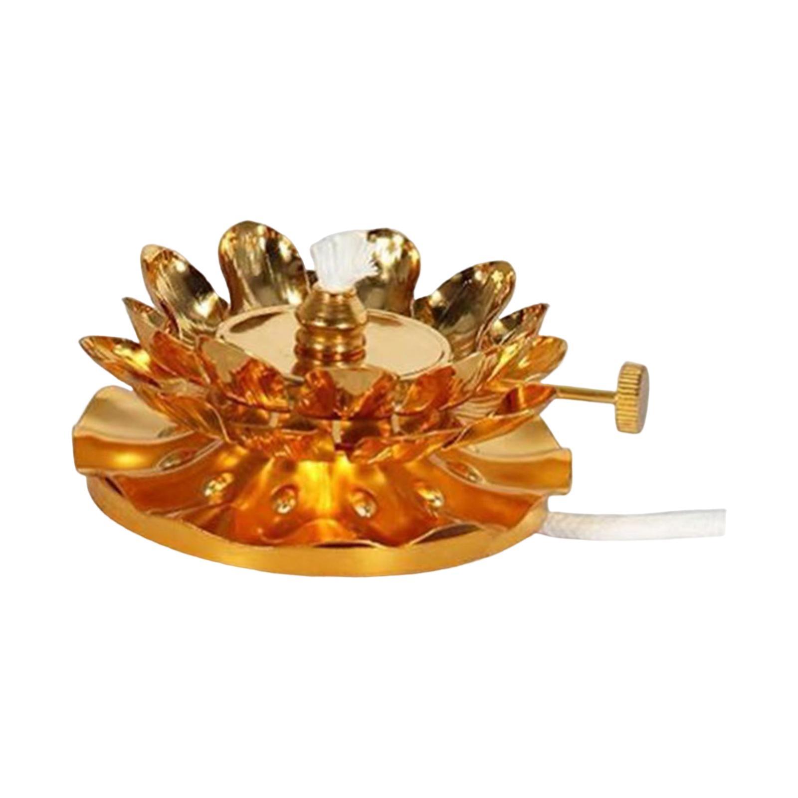 Retro Style Butter Lamp Wick Holder Without Wick Lamp Holder Alloy Ghee Lamp Holder for Home Decor Replacement DIY Supplies Altar
