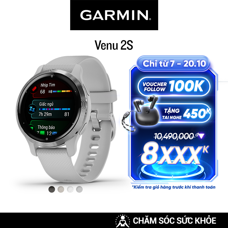 Đồng Hồ Thông Minh Garmin Venu 2S GPS Wif - Hàng Chính Hãng