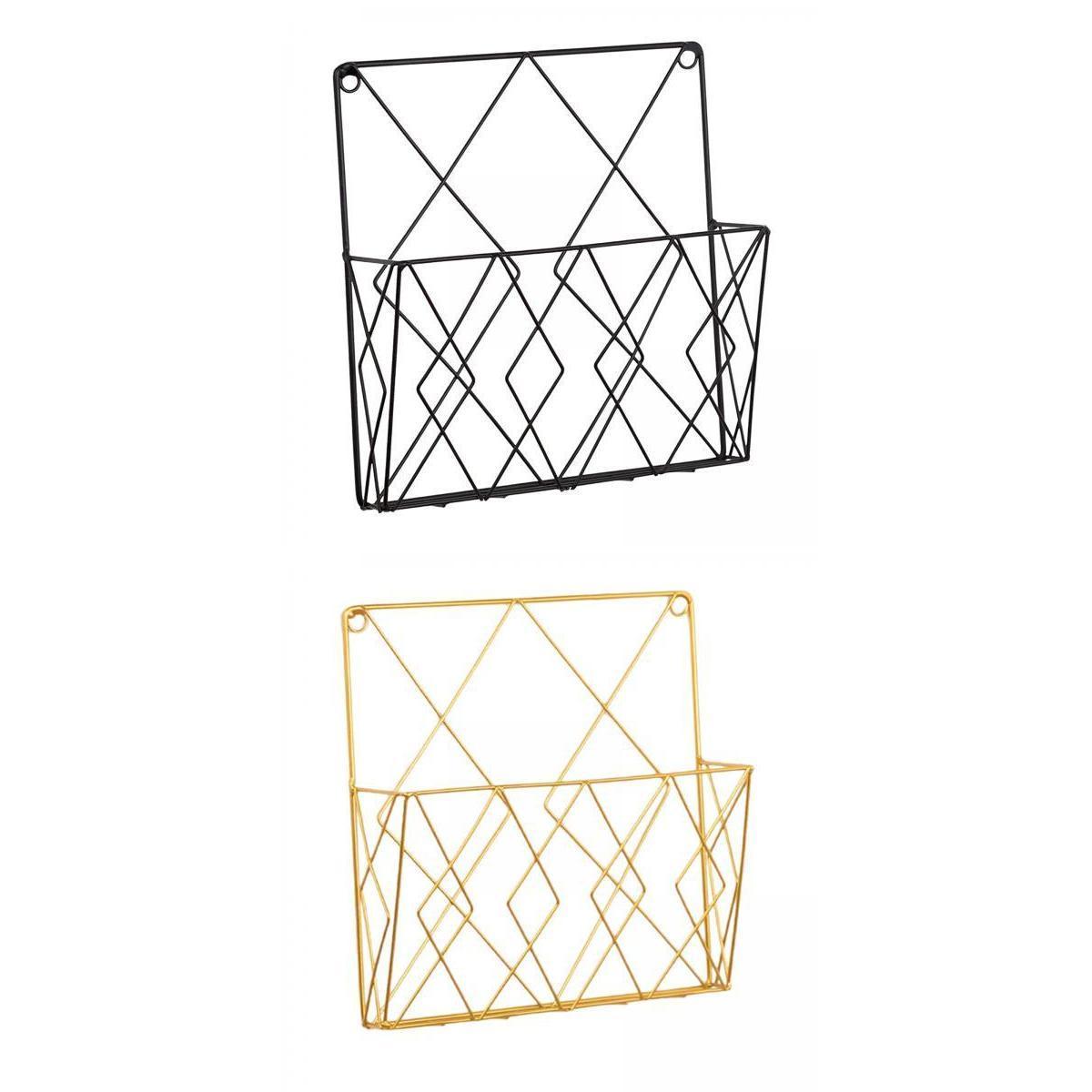 2pcs Metal Newspaper Storage Rack Magazine Holder for Study Room Newspapers