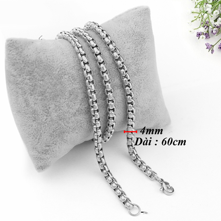 Dây chuyền nam kiểu bông dừa 4li ver3  MDC139T
