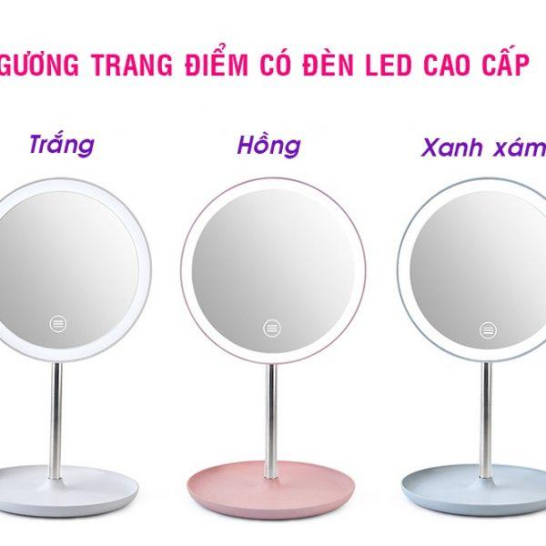 Gương trang điểm có đèn led CẢM ỨNG KU.TE...