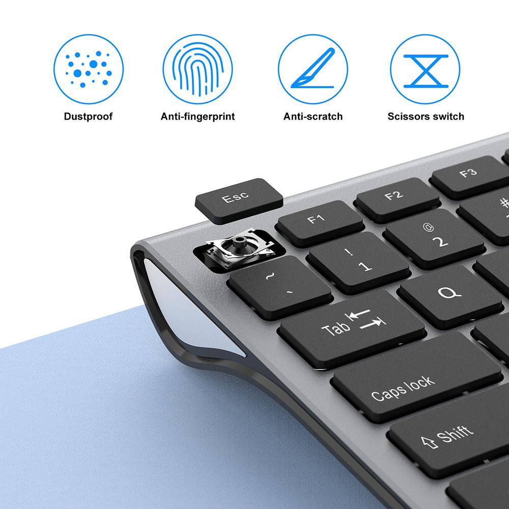 Sữa Ong Chúa Lược USB Không Dây Bàn Phím Ergonomic Kéo Thiết Kế Phím Full Size Slim Bàn Phím Máy Tính Văn Nga/Tây Ban Nha/Mỹ cách Bố Trí