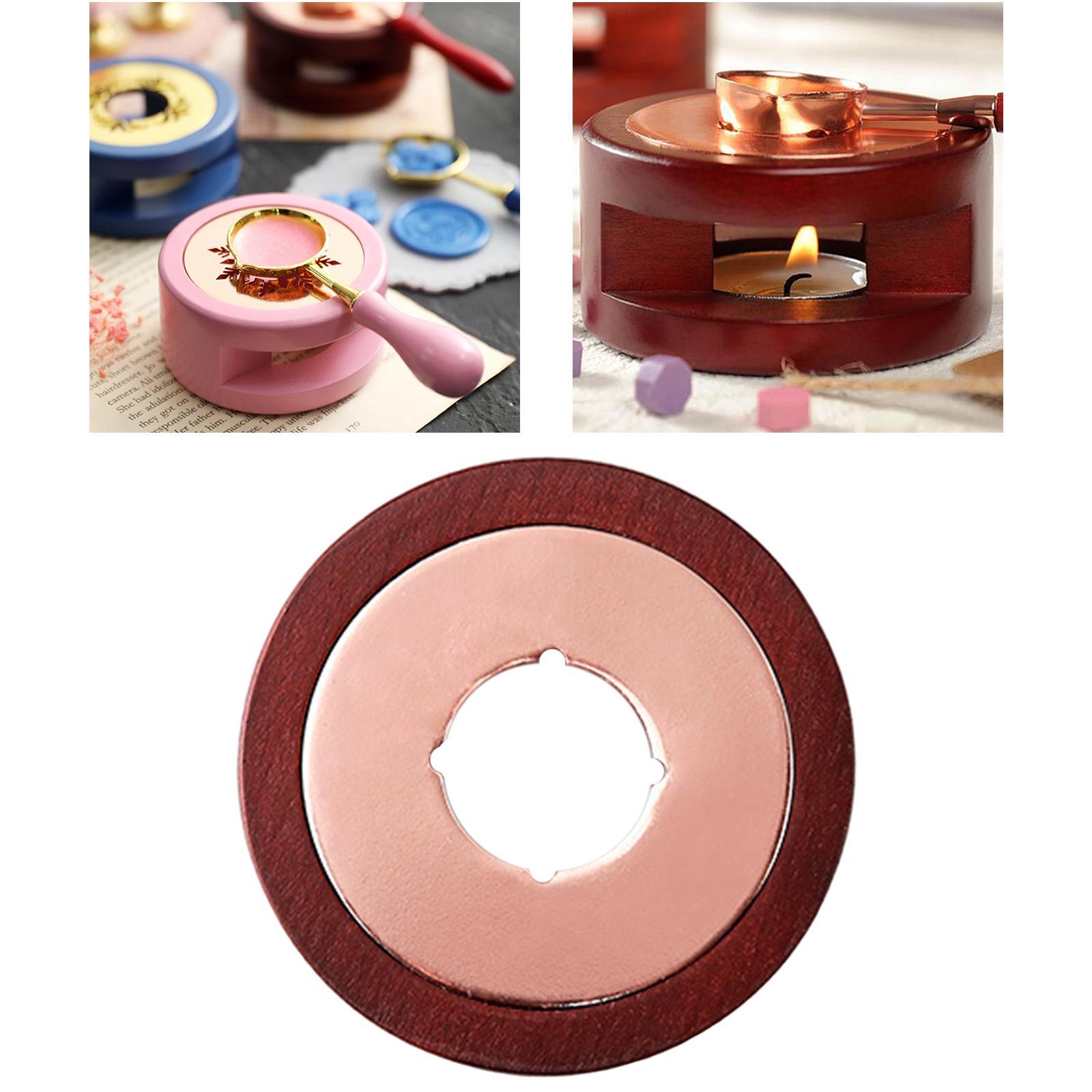 Vintage Wax Seal Solid Wood Frame Melting Glue Beads Heater