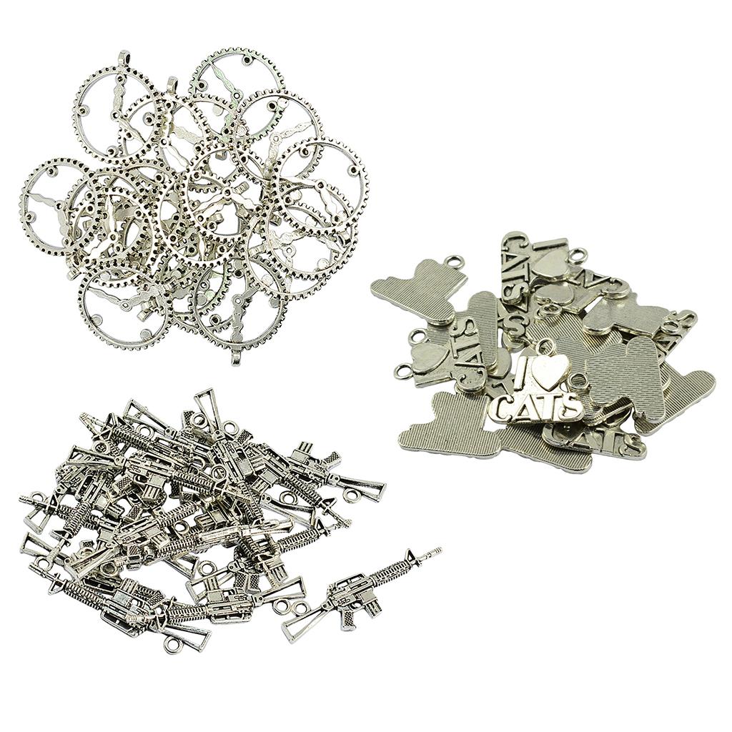 20 Pieces Alloy Antique Silver Pendants Charms,Handmade Jewelry Findings for DIY Necklace Bracelet Making