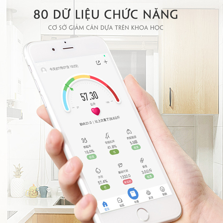 Cân Điện Tử Thông Minh JT 414 - Kết Nối Bluetooth - Có APP Theo Dõi Các Chỉ Số Sức Khỏe.