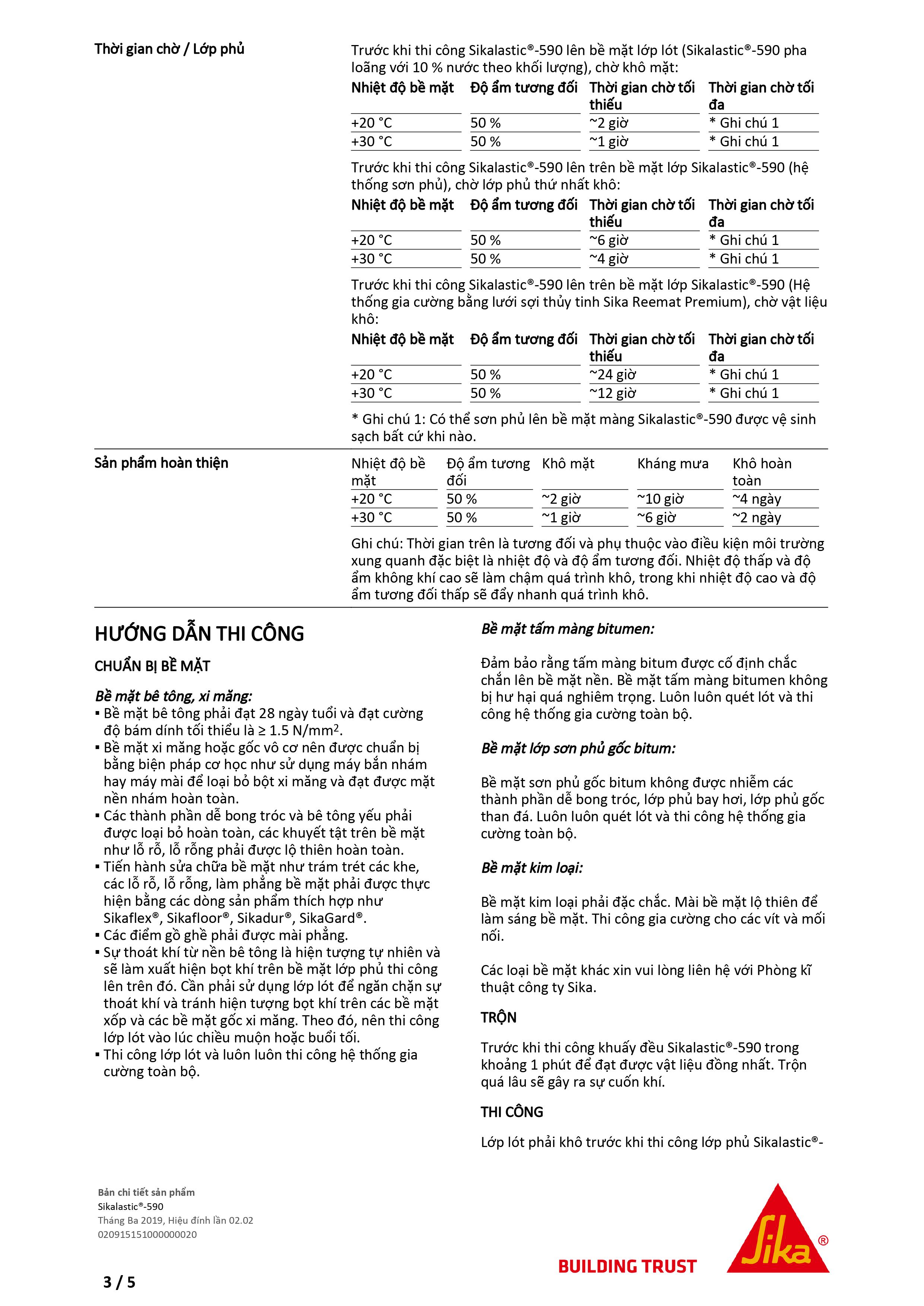 Chống thấm không cần đục gạch, chống thấm sân thượng, sàn mái lộ thiên - Sikalastic 590
