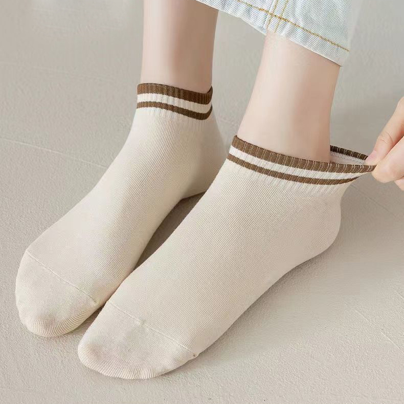 Combo 5 đôi tất Unisex Vớ NamNữ, Tất Cổ Ngắn chất liệu cotton khử mùi kháng khuẩn