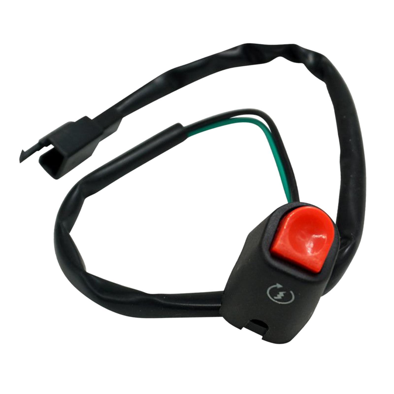 Motorcycle Ignition Switch Self Reset Universal Red Button Plug and Play Simple Installation Good Performance Accessory Professional Compact