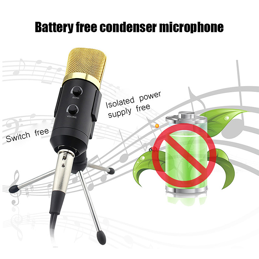Micrô Ngưng Tụ USB Với Mic Thu Âm Cardioid Cho Máy Tính Xách Tay