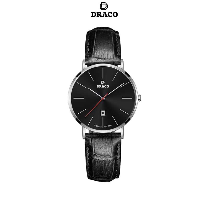 Đồng Hồ Nữ DRACO Sang Trọng D22-STN02 “Classic Girl” Đen Da Đen