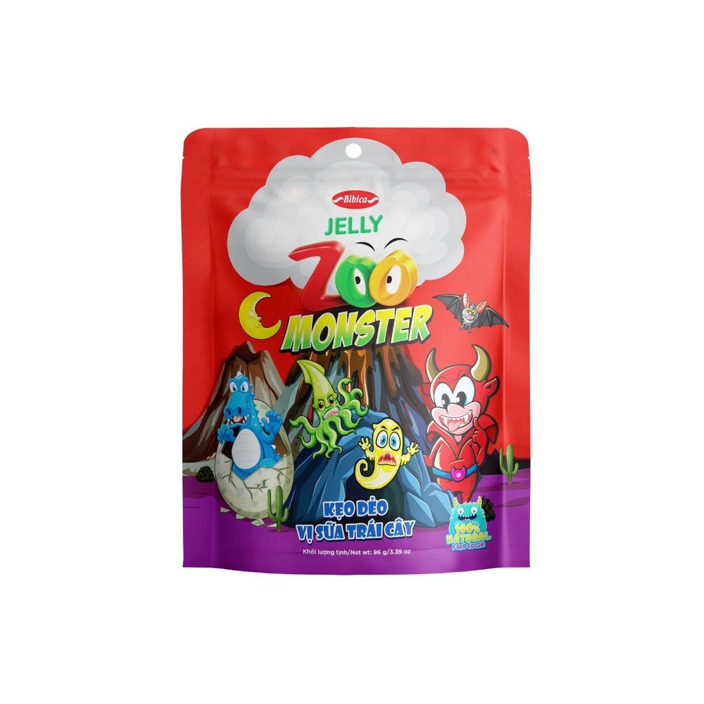 Kẹo dẻo Zoo Monster 96g Bibica- vương quốc kẹo dẻo đầy màu sắc