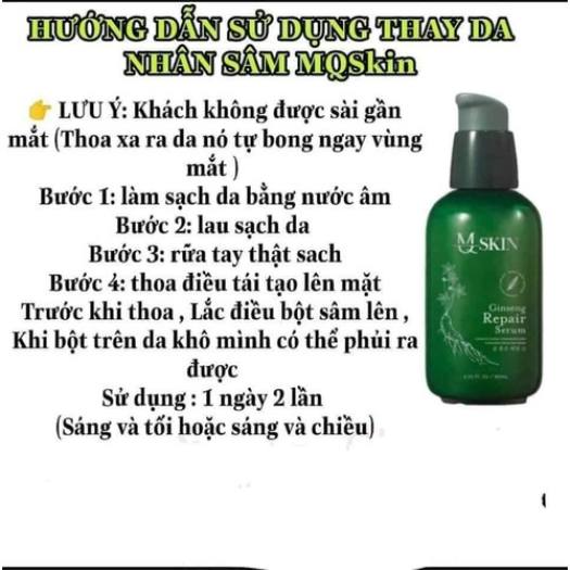 Serum thay da nhân sâm Mqskin tái tạo da nhân sâm giúp giảm trắng da, hồng da, thâm nám, tàn nhang và giảm mụn