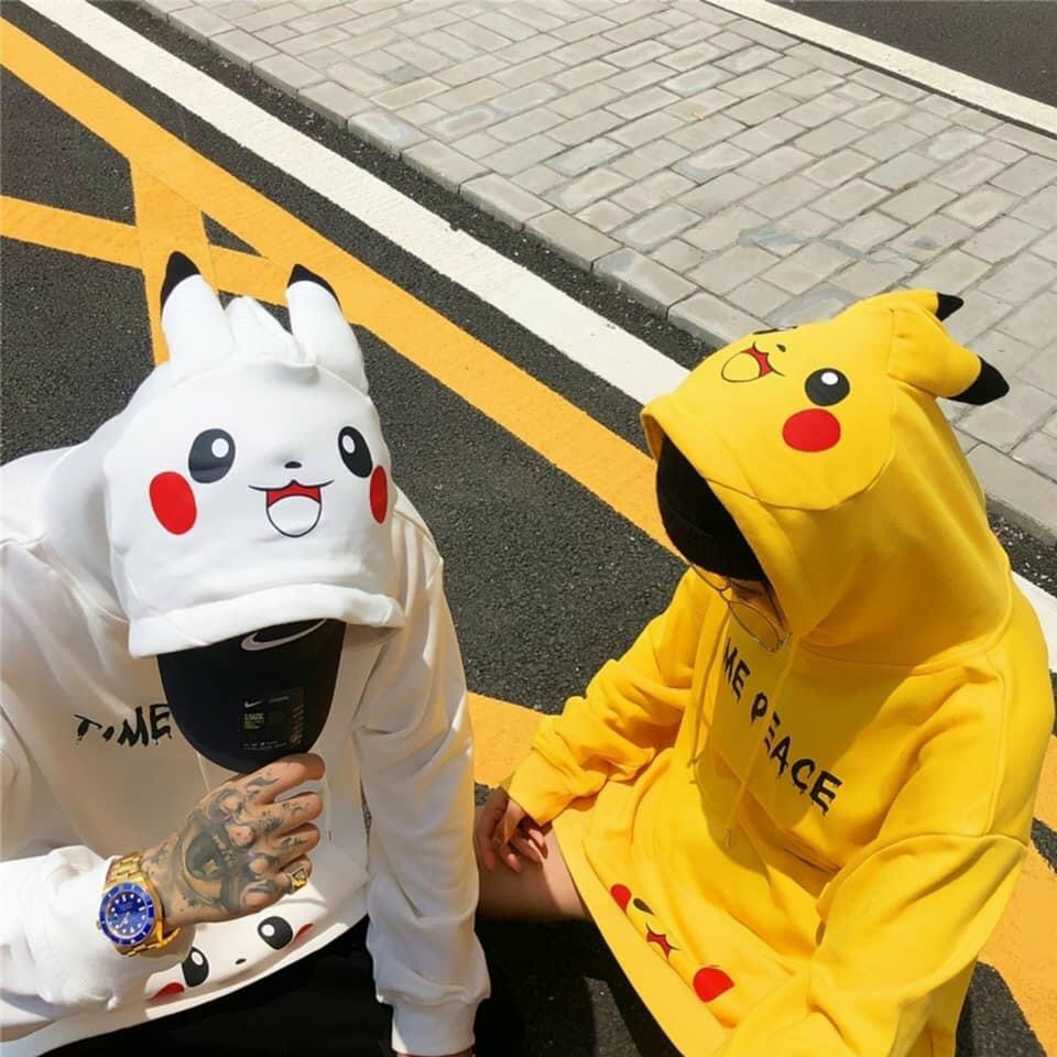 ÁO KHOÁC NỈ PIKACHU CỰC CHẤT ITEMS THỜI TRANG FORM UNISEX NAM NỮ NIX DDEFU NGẦU