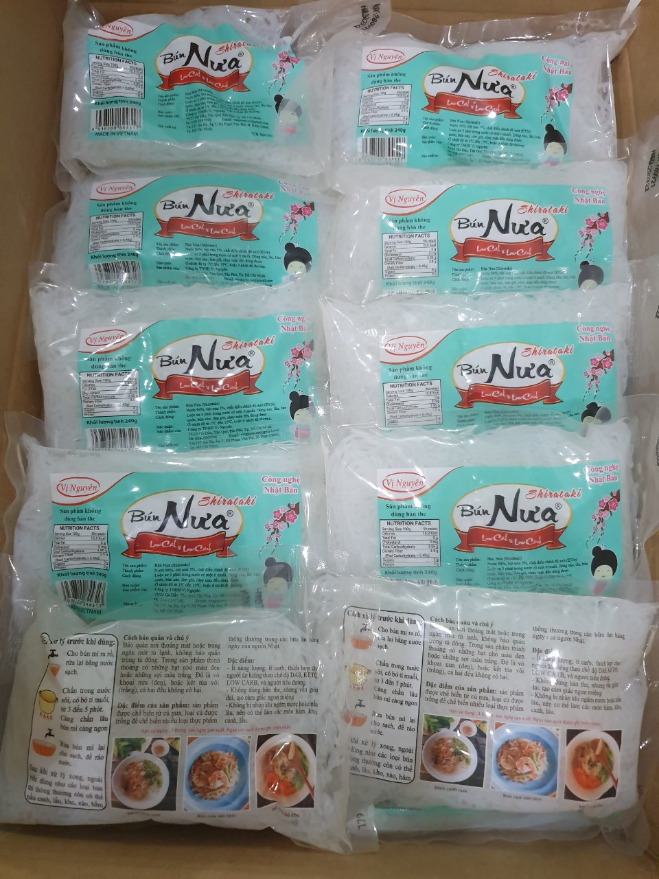 Combo 2 Gói Cơm Nưa 1 Gói Bún Nưa Vị Nguyên 240Gram