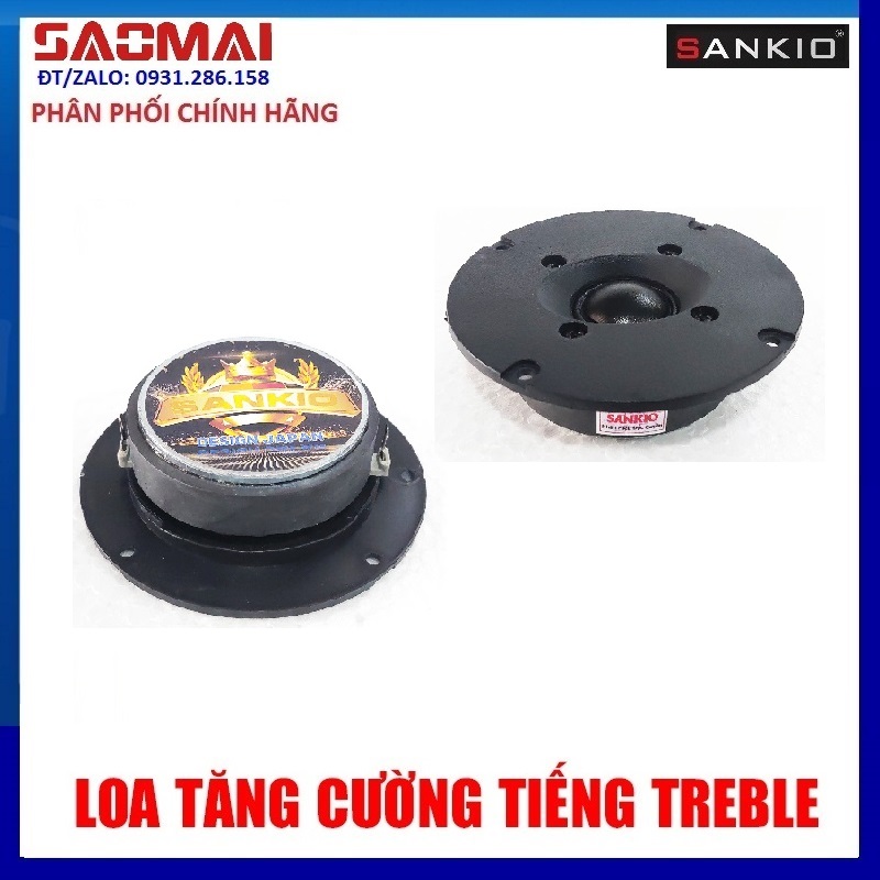 Combo 2 Loa treble dome Sankio -  từ lớn 70mm - Hàn sẵn 2 tụ và 2m dây loa - Hàng chính hãng