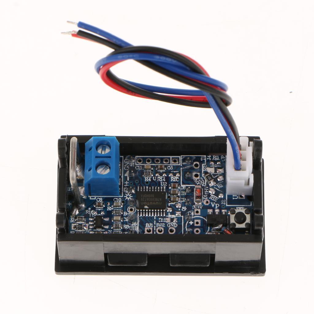 2-4pack DC 0-100V LED Motor Dual Display Digital Voltage Current Meter 10A