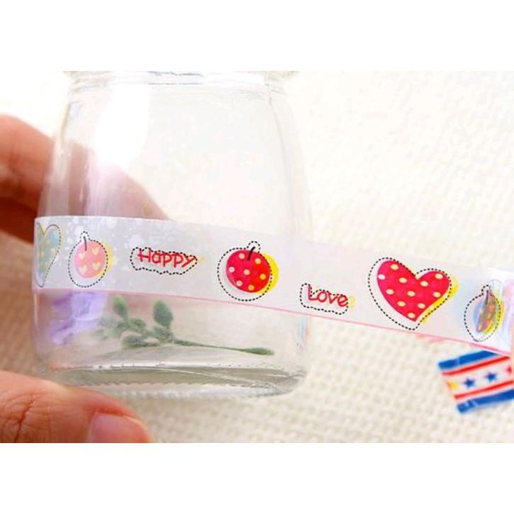 Băng dính washi tape nhiều họa tiết (cuộn) nguồn hàng giá rẻ