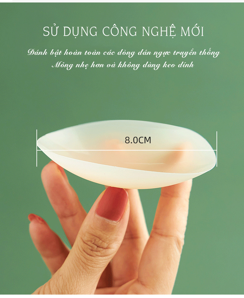 Miếng Dán Ngực Silicon Nhiệt Tự Thân Siêu Mỏng Bám Chắc Cao Cấp PK482