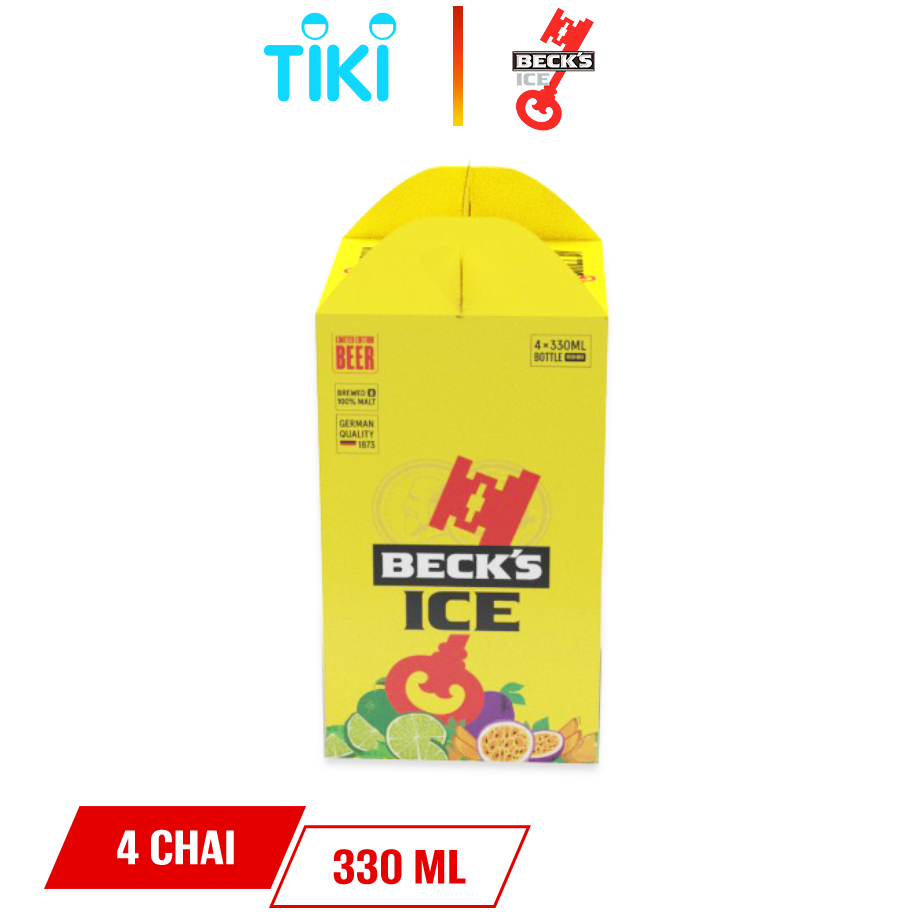 Lốc 4 Chai Bia Beck’s Ice Phiên Bản Giới Hạn (330ml / Chai)