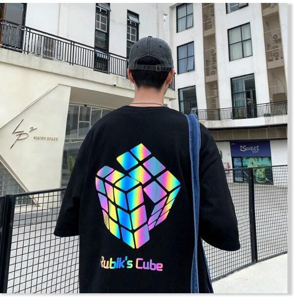 ÁO THUN NAM NỮ FORM RỘNG TAY LỠ IN HÌNH RUBIK PHẢN QUANG 7 MÀU UNISEX SIÊU ĐẸP MẪU MỚI NHẤT HIỆN NAY,PHONG CÁCH CÁ TÍNH NĂNG ĐỘNG-JINS STORE